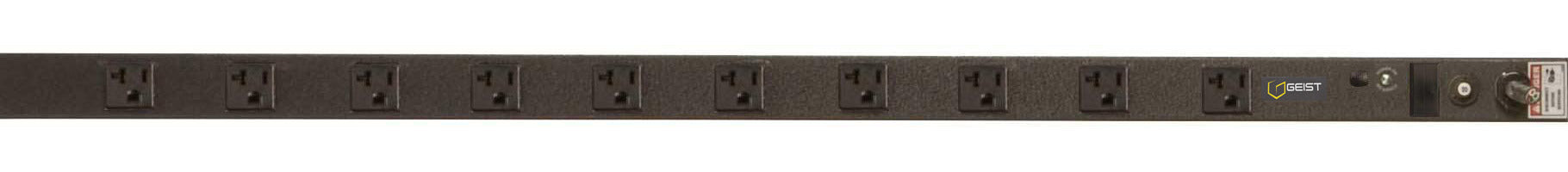 Vertiv Geist NSVAN100-102R20 power distribution unit (PDU) 10 AC outlet(s) 0U Black