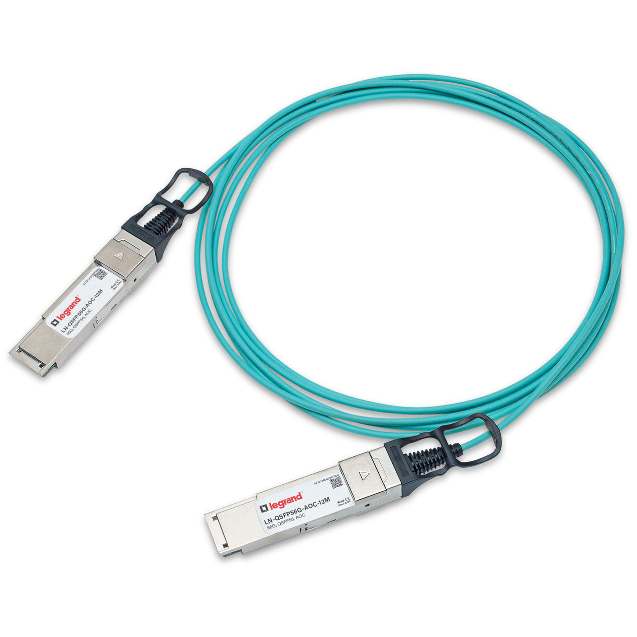 Legrand LN-QSFP56G-AOC-12M InfiniBand/fibre optic cable 472.4" (12 m) QSFP+ Aqua color