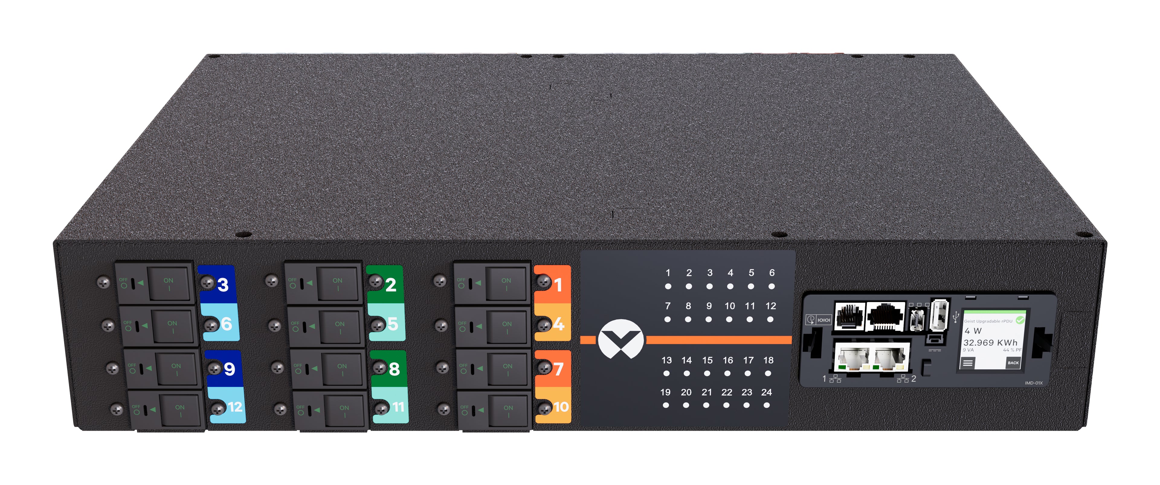Vertiv PowerIT VP7U62A2 power distribution unit (PDU) 24 AC outlet(s) 2U Black