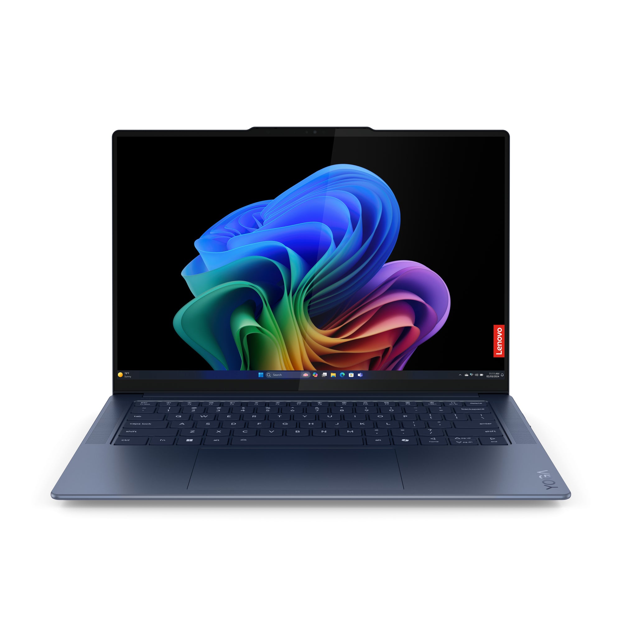 Lenovo Yoga Slim 7 14Q8X9 Copilot+ PC Snapdragon X1E-78-100 Laptop 14.5" Touchscreen 3K 32 GB LPDDR5x-SDRAM 1 TB SSD Wi-Fi 7 (802.11be) Windows 11 Home US English Blue