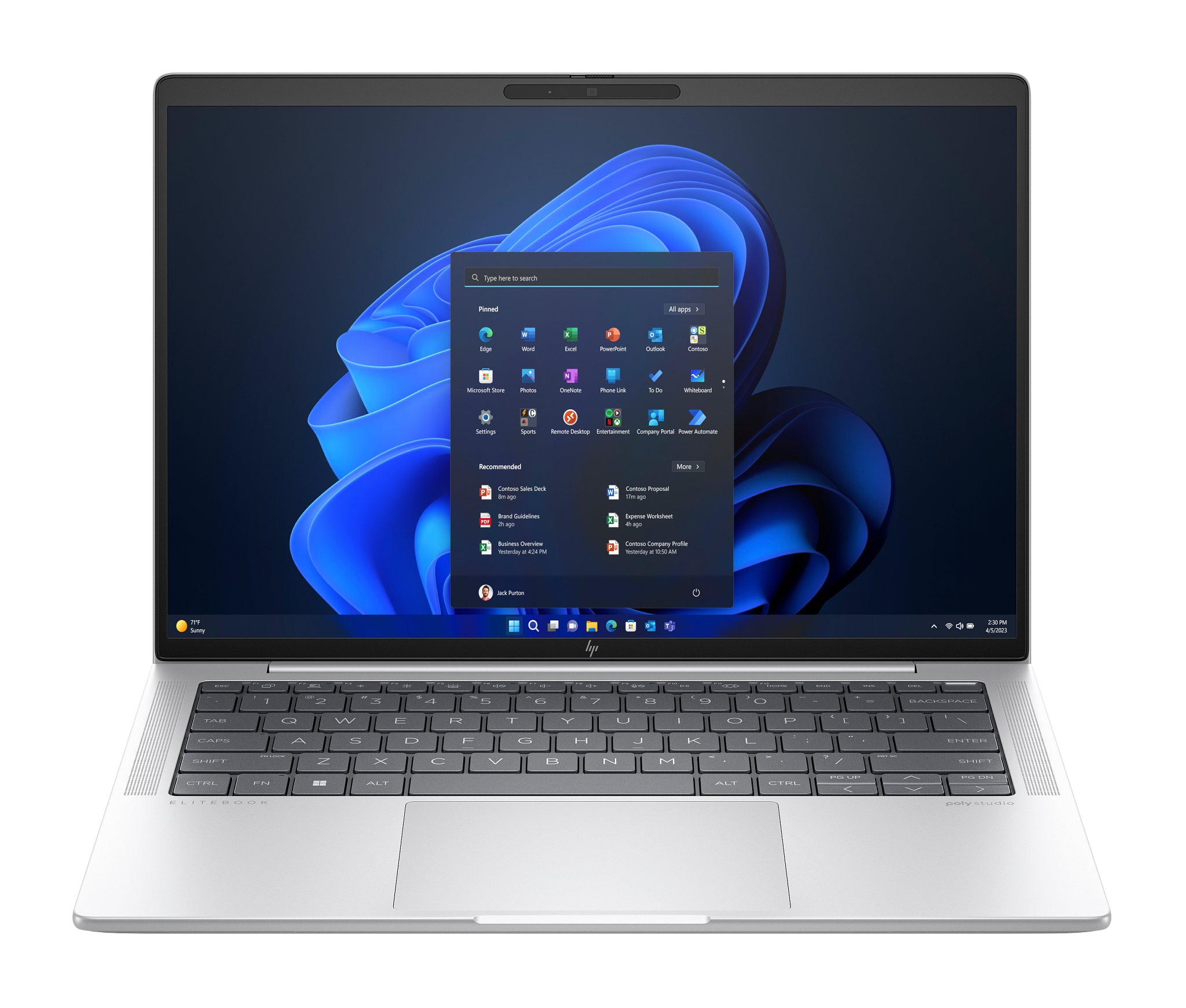 HP EliteBook 1040 G11 Intel Core Ultra 5 135H Laptop 14" Touchscreen WUXGA 32 GB LPDDR5x-SDRAM 1 TB SSD Wi-Fi 6E (802.11ax) Windows 11 Pro Silver