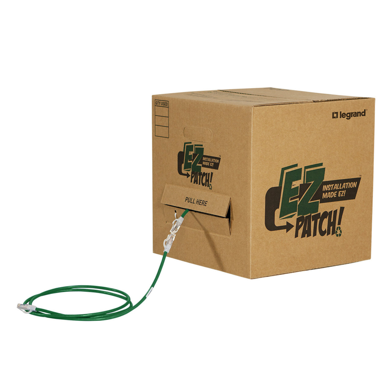 Legrand EZ Patch networking cable Green 59.1" (1.5 m) Cat6a U/UTP (UTP)