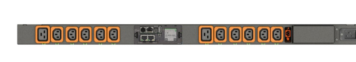 Vertiv MUS5MGM0-12P027-2C20A9A00-S power distribution unit (PDU) 12 AC outlet(s) 1U Black