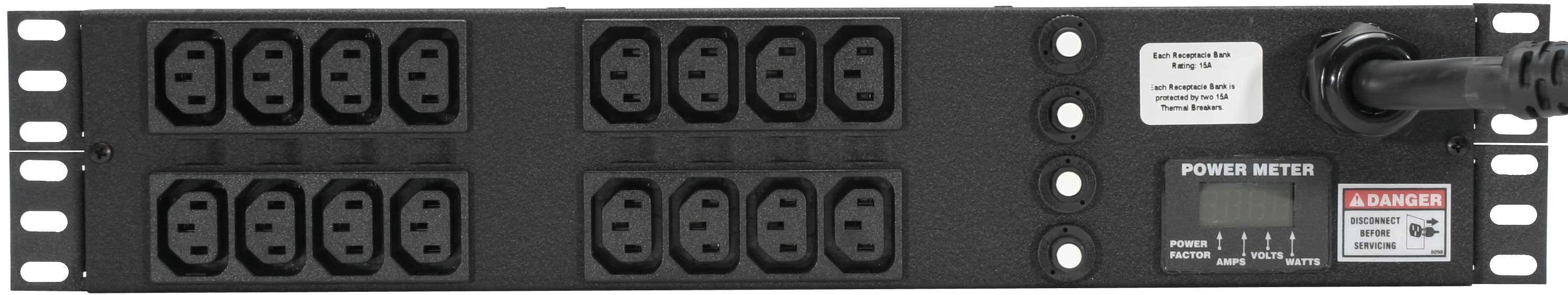 Vertiv 2VRELCN160-103C13TL6 power distribution unit (PDU) 16 AC outlet(s) 2U Black