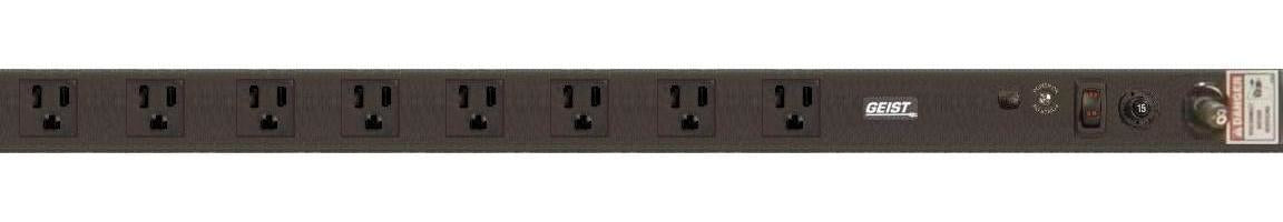 Vertiv Geist NSVK080-101R15 power distribution unit (PDU) 8 AC outlet(s) 0U Black