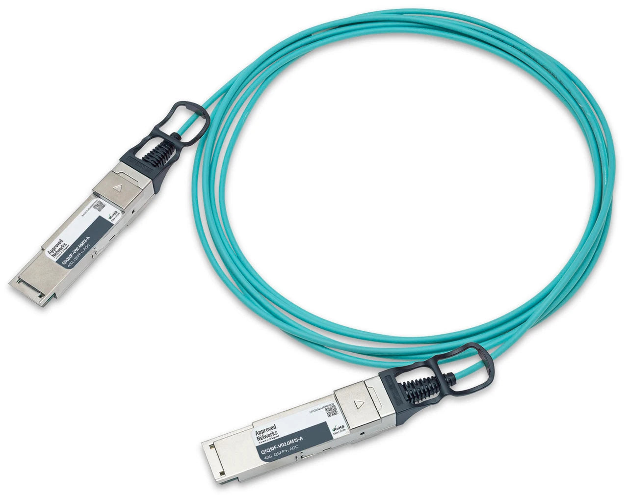 Legrand Q1Q10F-V02.0M13-A InfiniBand/fibre optic cable 78.7" (2 m) QSFP+ AOC Aqua color