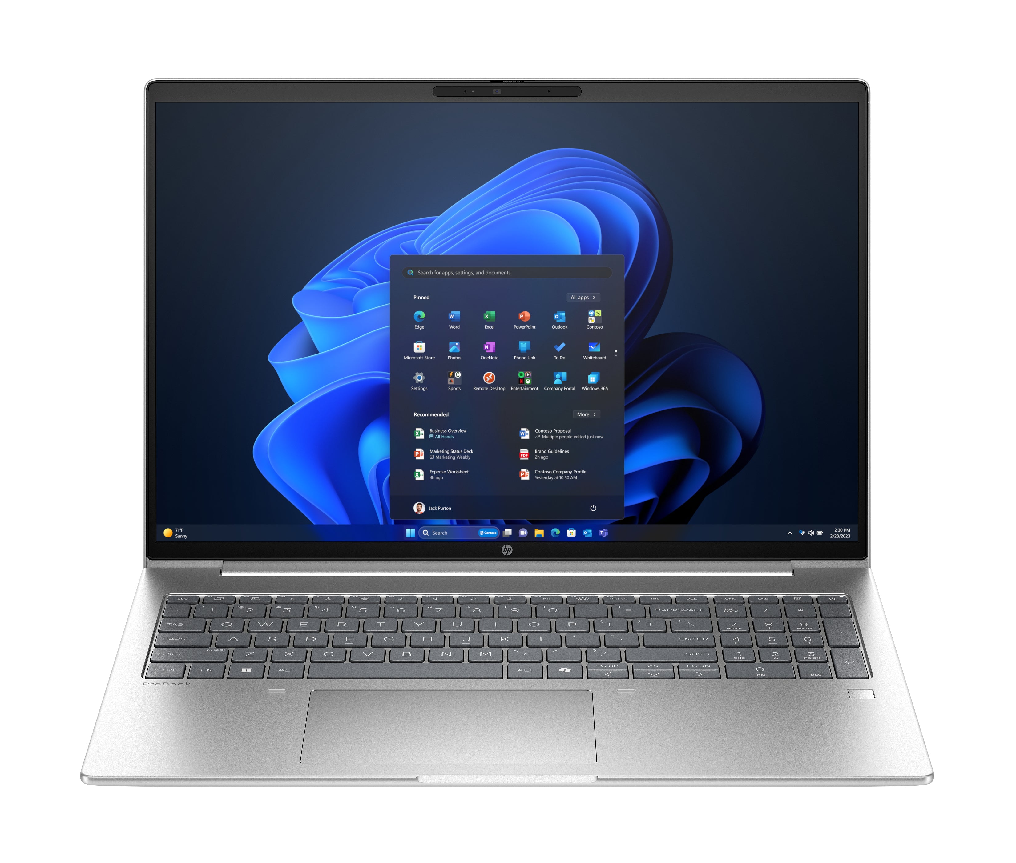 HP ProBook 4 G1a AI PC Wolf Pro Security Edition AMD Ryzen™ 7 PRO 250 Laptop 16" Touchscreen WUXGA 16 GB DDR5-SDRAM 512 GB SSD Wi-Fi 6E (802.11ax) Windows 11 Pro Silver