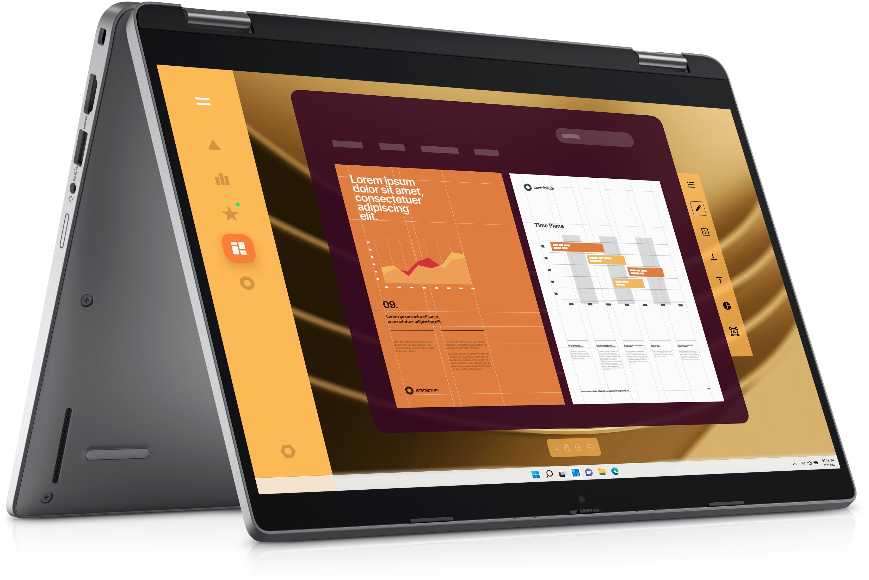 DELL Latitude 5350 2-in-1 Intel Core Ultra 7 165U Hybrid (2-in-1) 13.27" Touchscreen Full HD 32 GB LPDDR5x-SDRAM 512 GB SSD Wi-Fi 6E (802.11ax) Windows 11 Pro US English Gray