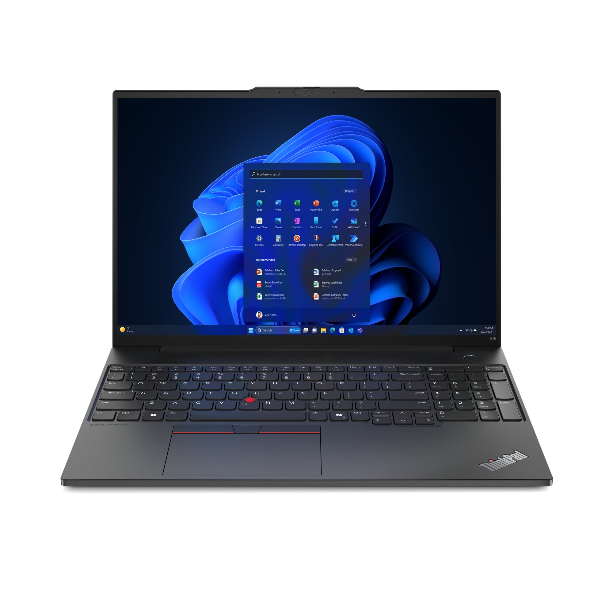 Lenovo ThinkPad E16 Gen 2 (AMD) AMD Ryzen™ 5 7535U Laptop 16" WUXGA 8 GB DDR5-SDRAM 256 GB SSD Wi-Fi 6E (802.11ax) Windows 11 Pro English Black