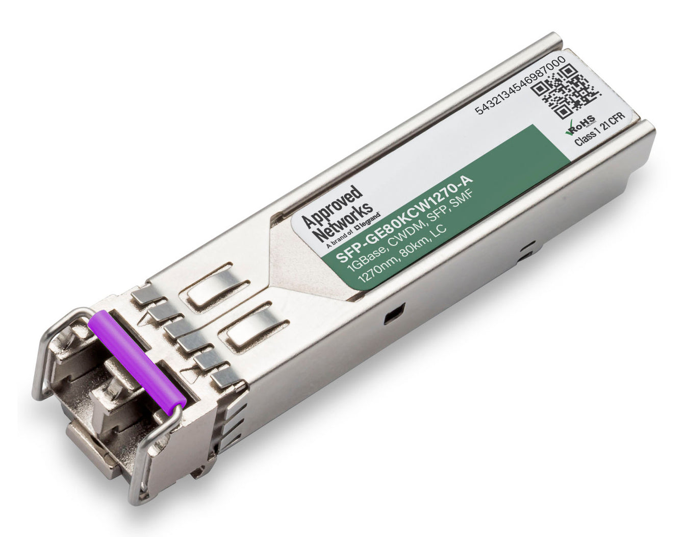 Legrand SFP-GE80KCW1270-A network transceiver module Fiber optic 1250 Mbit/s 1270 nm