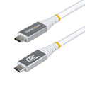 StarTech.com CC18IN80GUSB4CABLEW USB cable USB4 Gen 4x2 19.7" (0.5 m) USB C 80 Gbit/s 240 W White