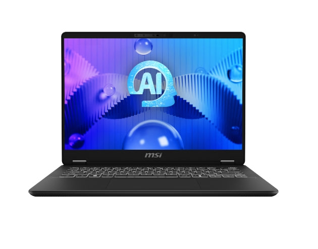 MSI Prestige 14 AI Evo C1MG-001US Intel Core Ultra 9 185H Laptop 14" Full HD+ 64 GB DDR5-SDRAM 2 TB SSD Wi-Fi 7 (802.11be) Windows 11 Pro Gray