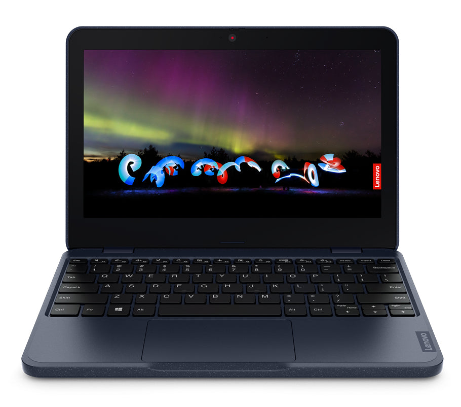 Lenovo 100w Gen 3 (AMD) AMD 3000 3015e Laptop 11.6" HD 4 GB DDR4-SDRAM 128 GB eMMC Wi-Fi 6 (802.11ax) Windows 11 SE English Blue