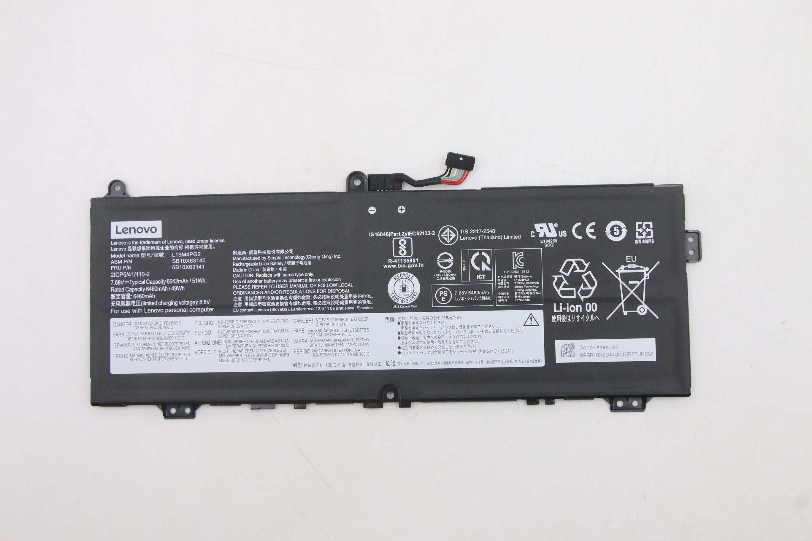 Lenovo 5B10X63141 laptop spare part Battery