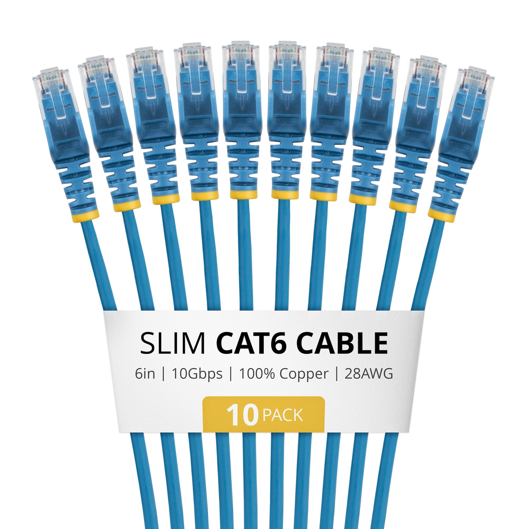 StarTech.com N6PAT6INBLS10PK networking cable Blue 7.87" (0.2 m) Cat6 U/UTP (UTP)