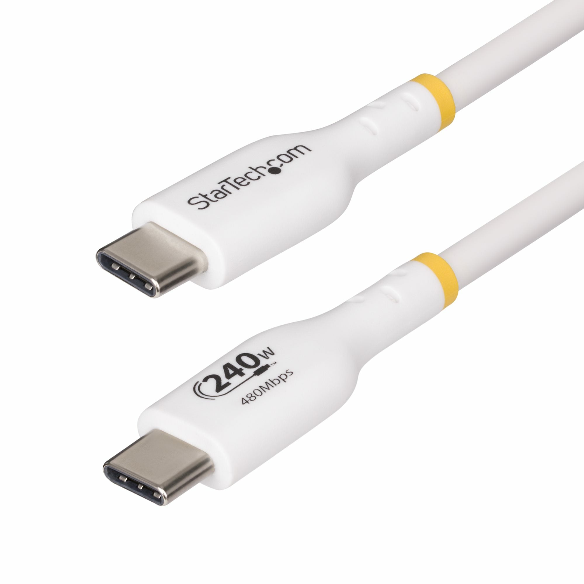StarTech.com USB2EPR6FW USB cable USB 2.0 70.9" (1.8 m) USB C 0.48 Gbit/s 240 W White