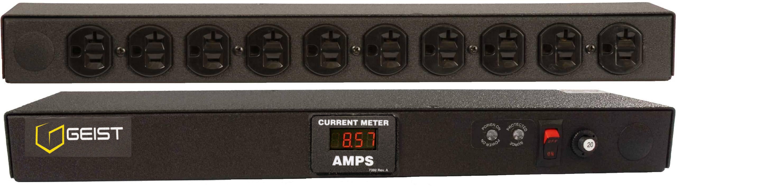 Vertiv Geist SPFA104-1025 power distribution unit (PDU) 10 AC outlet(s) 0U Black