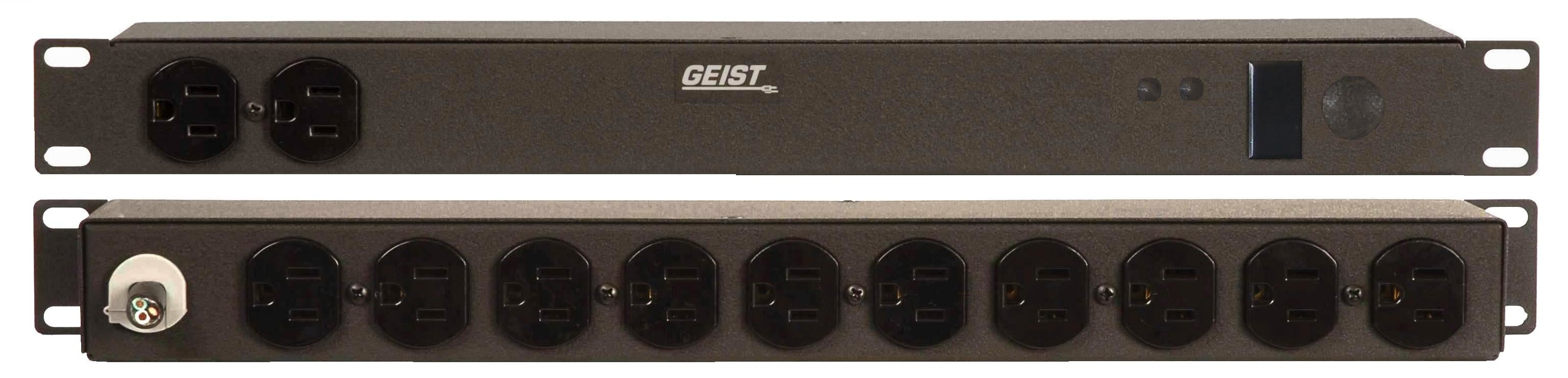 Vertiv Geist JRN122-101D15ST5 power distribution unit (PDU) 12 AC outlet(s) 0U Black