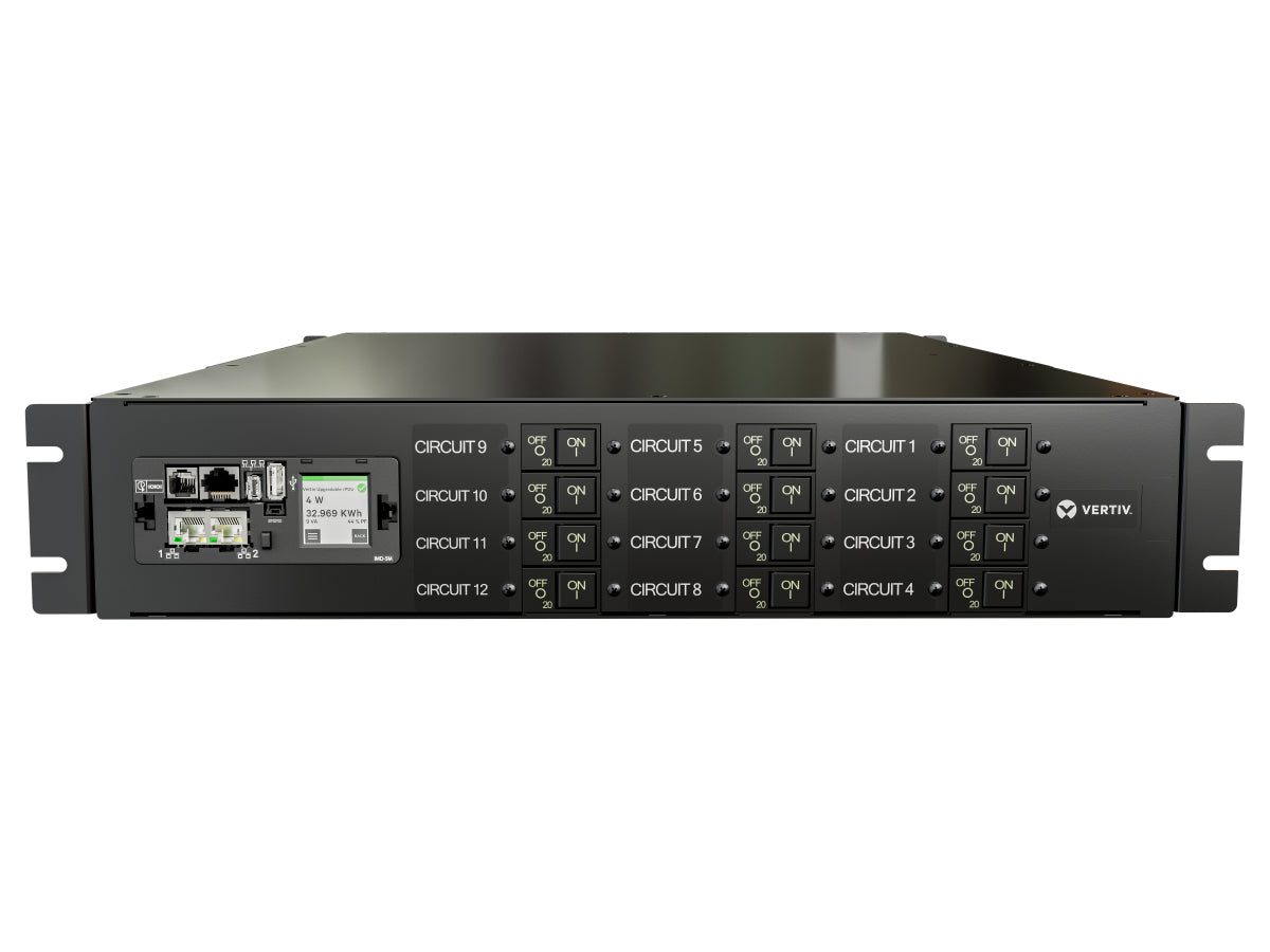 Vertiv MN05MDR1-18I6B3-6PS56B0F10-S power distribution unit (PDU) 24 AC outlet(s) 2U Black