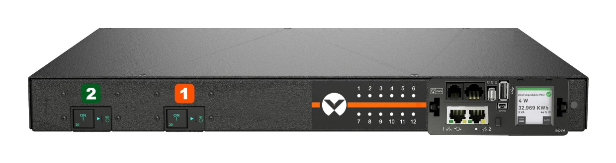 Vertiv Geist MNR5M1R6-12S203-3TL5A0H10-S power distribution unit (PDU) 12 AC outlet(s) 0U Black